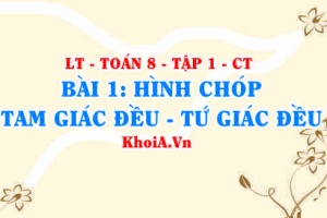 Hình chóp tam giác đều, hình chóp tứ giác đều là gì? có mấy mặt? Toán 8 bài 1 ct1c2b1